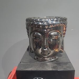 Metallic Buddha Head Planter